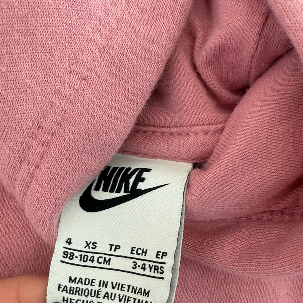 Nike Kids size 4 Light Pink Hoodie with gold Nike check